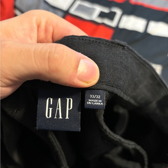 Gap black/navy Linen pants size 33x32 - Picture 2 of 3